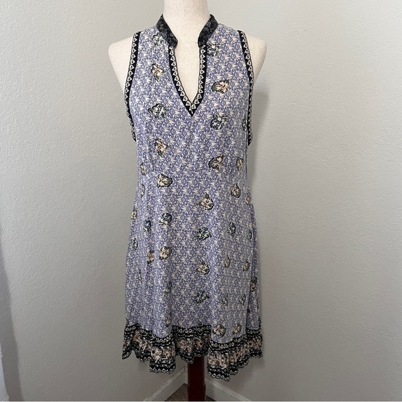 Nostalgia Women's Dress Size L Printed Hippy Boho Knee Length Rayon - Picture 1 of 8